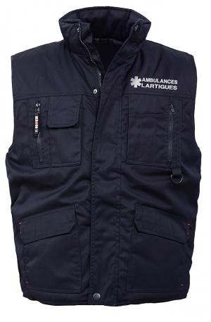 GILET AMBULANCIER DOUBLE BLEU MARINE